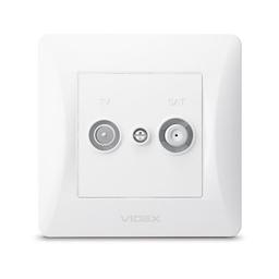 ТВ розетка Videx BINERA TV+SAT конечная белая (VF-BNSK2TVS)