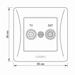 ТВ розетка Videx BINERA TV+SAT конечная белая (VF-BNSK2TVS)