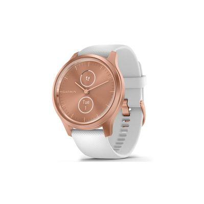 Смарт-часы Garmin vivomove Style, S/E EU, Rose Gold, White, Silicone (010-02240-20)