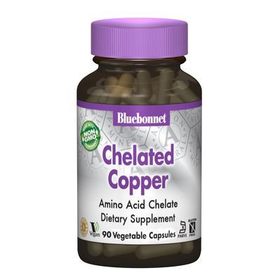 Мінерали Bluebonnet Nutrition Хелатна Мідь, Albion, 90 гелевих капсул (BLB-00665)