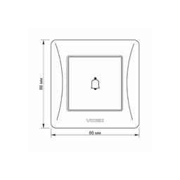 Кнопка звонка Videx BINERA 1кл кремовая (VF-BNDB1-CR)