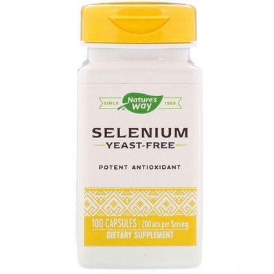 Минералы Nature's Way Селен, Selenium, 200 мкг, 100 капсул (NWY-41081)