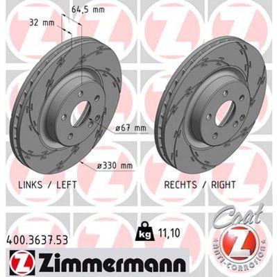Тормозной диск ZIMMERMANN 400.3637.53
