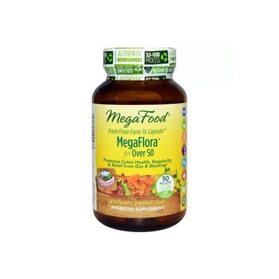 Пробіотики MegaFood Пробиотики MegaFlora Probiotic with Turmeric, 60 капсул (MGF10023)