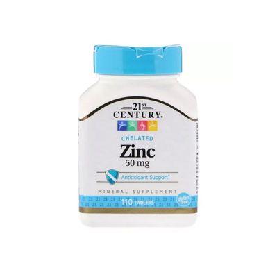 Минералы 21st Century Цинк, 50 мг, 110 таблеток (CEN-21393)