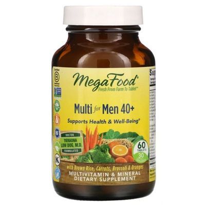 Мультивітамін MegaFood Мультивітаміни для чоловіків 40+, Multi for Men 40+, 60 табл (MGF-10317)