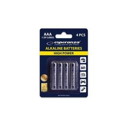 Батарейка Esperanza AAA LR03 Alkaline * 4 (EZB102)