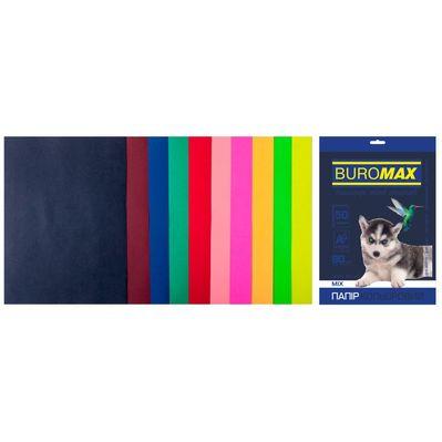 Бумага Buromax А4, 80g, DARK+NEON, 10colors, 50sh (BM.2721050-99)