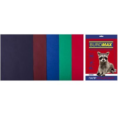 Папір Buromax А4, 80g, DARK 5colors, 50sh (BM.2721450-99)