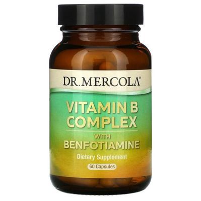 Вітамін Dr. Mercola Комплекс Вітамінів B з бенфотіаміна, Vitamin B Complex with (MCL-01834)