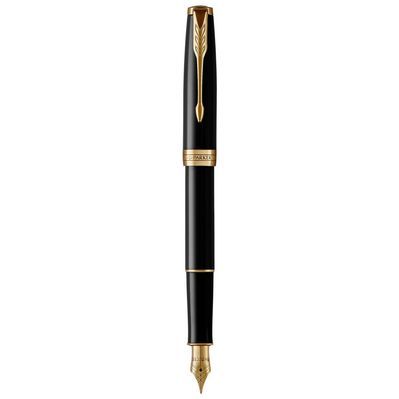 Ручка пір'яна Parker SONNET 17 Black Lacquer GT FP F (86 015)