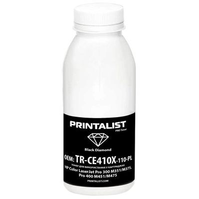 Тонер HP CLJ Pro 300 M351/M375, Pro 400 M451/M475, 110г Black Printalist (TR-CE410X-110-PL)