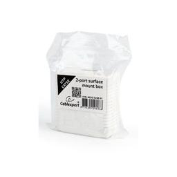 Компьютерная розетка Cablexpert RJ45x2 UTP, cat.5e (NCAC-2U5E-01)