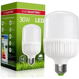 Лампочка EUROELECTRIC Plastic 30W E27 4000K 220V (LED-HP-30274(P))