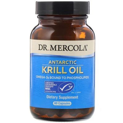 Жирні кислоти Dr. Mercola Жир антарктичного криля, Antarctic Krill Oil, 60 капсул (MCL-01026)