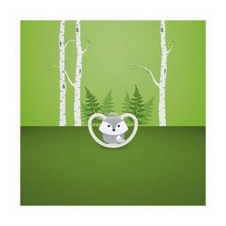 Пустышка Nuk Space Лиса 0-6 мес серая (3952333)