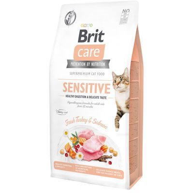 Сухий корм для кішок Brit Care Cat GF Sensitive HDigestion and Delicate Taste 7 кг (8595602540693)
