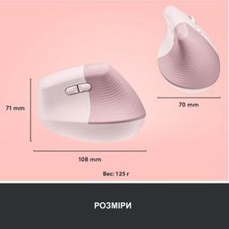 Мышка Logitech Lift Vertical Ergonomic Wireless/Bluetooth Rose (910-006478)