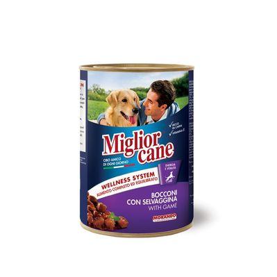 Консервы для собак Migliorcane с кусочками дичи 405 г (8007520011259)