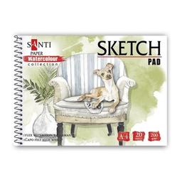 Альбом для рисования Santi А4 для акварели Animals, 20 листов (130517)