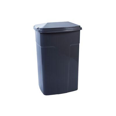 Контейнер для мусора Алеана с крышкой темно-серый 90 л (2592)