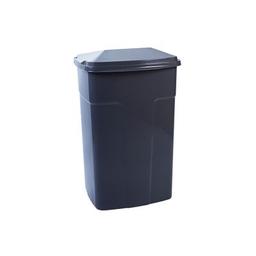 Контейнер для мусора Алеана с крышкой темно-серый 90 л (2592)