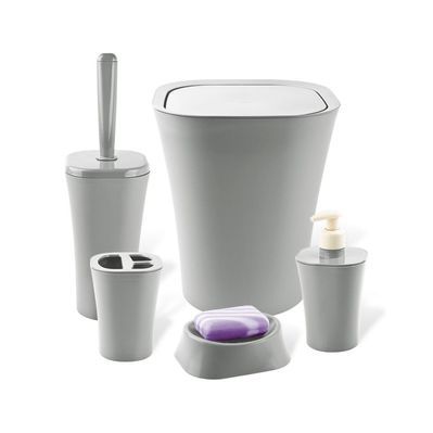 Набір для ванної кімнати Planet Household Papillon 5 предметів сірий (6887)