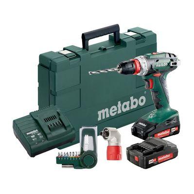 Шуруповерт Metabo BS 18 Quick, 18V 2x2Aг + набір SP(9 шт) (602217870)