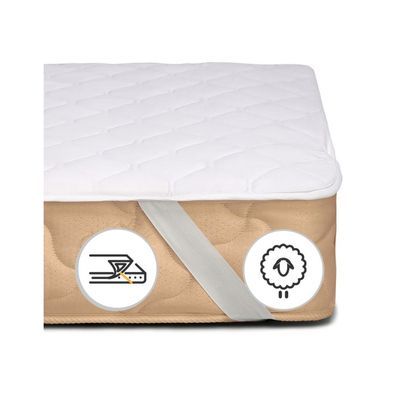 Наматрацник MirSon №5010 Exclusive Line Light Wool звичайний з резинкою по кутах 90x200 см (2200005334911)