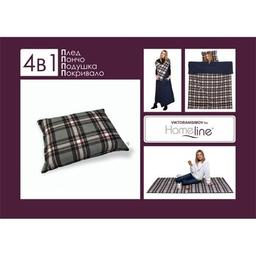 Плед Home Line 4 в 1 клетка красная 140х190см (143567)