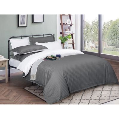 Постільна білизна MirSon Satin Stripe 30-0011 + 30-0001 Ventura 175х210 Двоспальний (2200005258491)