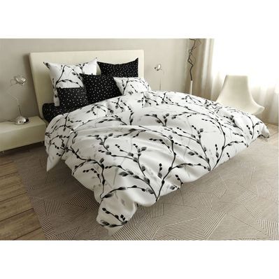 Постільна білизна MirSon Бязь Premium 17-0413 Cats on the willow Сімейний (2 x 143x210) (2200002948838)