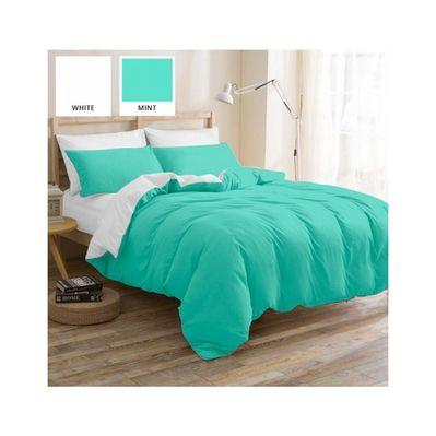 Постельное белье MirSon Бязь Premium White-Mint 175х210 (2200000949219)