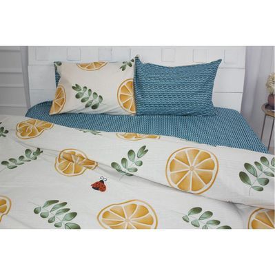 Постільна білизна MirSon Бязь Ranforce Elite 17-0464 Lemon Полуторний (2200004698502)