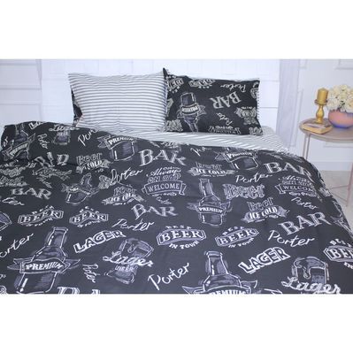 Постільна білизна MirSon Бязь Ranforce Elite 17-0510 Beer Bar blac King Size (2200004706634)
