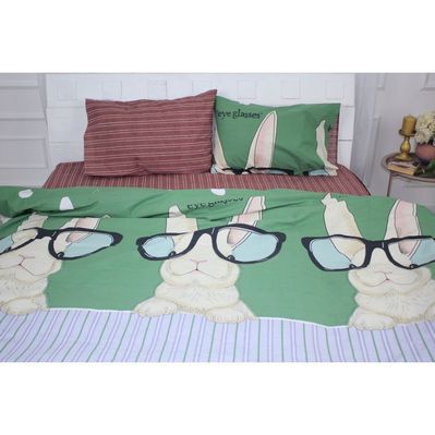 Постільна білизна MirSon Бязь Ranforce Elite 17-0570 Cool rabbit 175х210 (2200004672809)