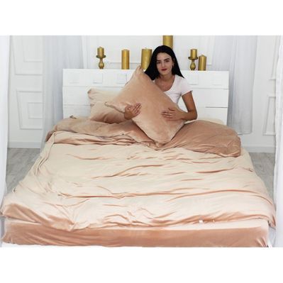 Постільна білизна MirSon Велюр Winter Frost 28-0004 Cream Velvet Сімейний (2200003995343)