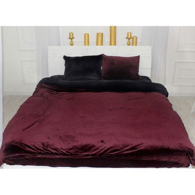 Постільна білизна MirSon Велюр Winter Frost 28-0007 + 28-0002 Poinsettia Velvet 2х143х210 (2200004007458)