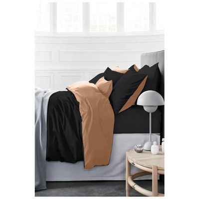 Постільна білизна MirSon Сатин Premium Dark Coffee 0165+0055 143х210 (2200000687142)