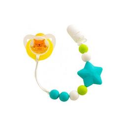 Клипса для пустышек Baby Team силиконовый (3390_голубая_звездочка)