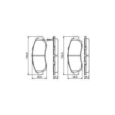 Гальмівні колодки Bosch 0 986 494 308