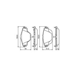Тормозные колодки Bosch 0986494805