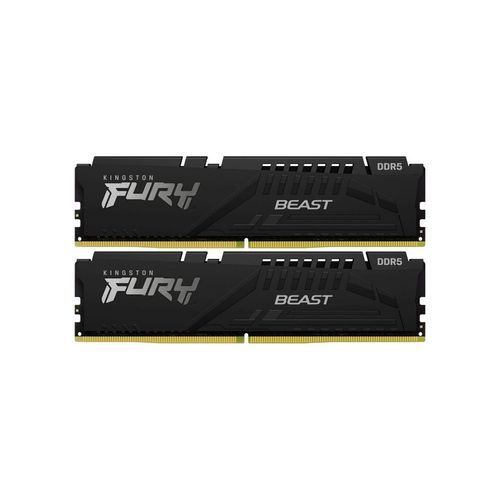 Модуль пам'яті для комп'ютера DDR5 64GB (2x32GB) 4800 MHz FURY Beast Black Kingston Fury (ex.HyperX) (KF548C38BBK2-64)