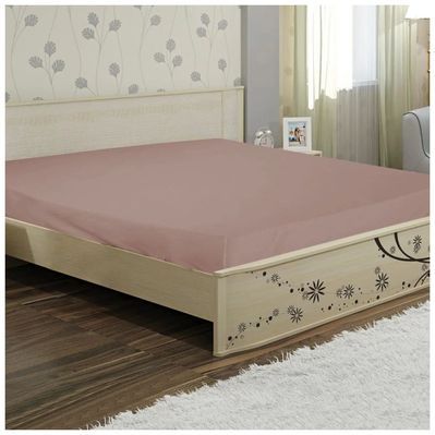 Простирадло Ярослав бязь 01 бежево-сливовий 180х215 (38754)