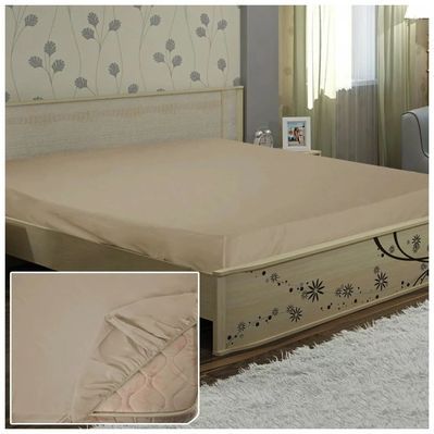 Простирадло Ярослав на гумці бязь 04 кофе з молоком 200х180х20 (38179)