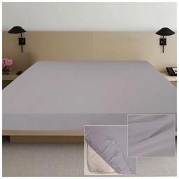 Простынь Ярослав на резинке сатин 08 серый 200х160х20 (38263)