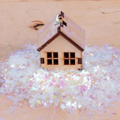 Прикраса декоративна Novogod`ko сніг штучний, білий, перламутровий, крупний, 80 г (974177)