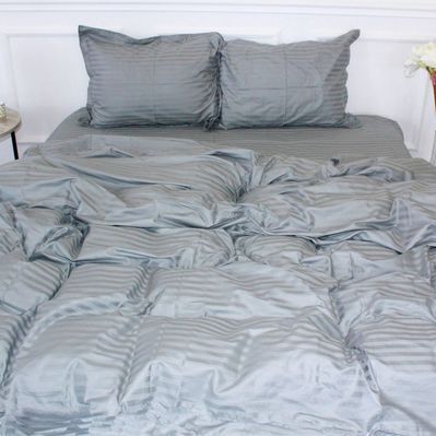 Підковдра MirSon Satin Stripe 30-0010 Light Gray 143х210 см (2200005251263)