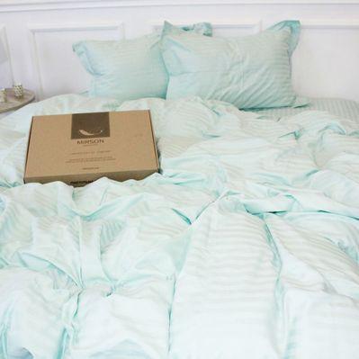 Пододеяльник MirSon Satin Stripe 30-0013 Azure 160х220 см (2200005252543)