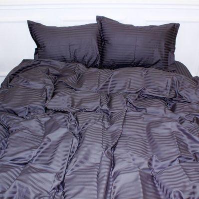 Пододеяльник MirSon Satin Stripe 30-0012 Dark Gray 175х210 см (2200005252123)